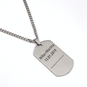Engraved tag for your partner